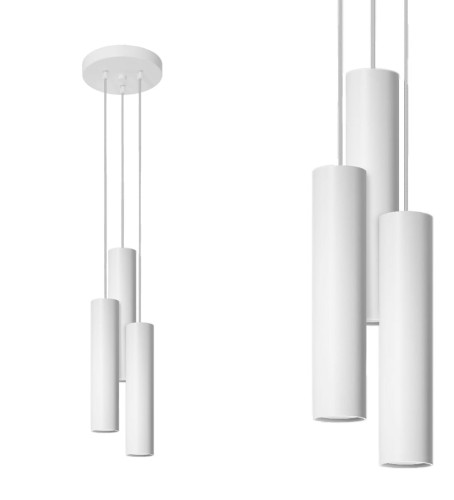 Lampa wisząca LAGOS 3P biały GU10 3x40W IP20 SL.1078 SOLLUX