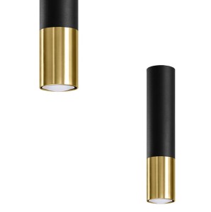 Spot lampa sufitowa  LOOPEZ czarny/złoty SL.0951 SOLLUX