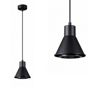 Lampa wisząca TAZILA 1 czarna [ES111] ES111 1x IP20 SL.0989 SOLLUX