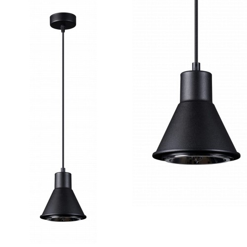 Lampa wisząca TAZILA 1 czarna [ES111] ES111 1x IP20 SL.0989 SOLLUX