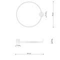 Lampa sufitowa Ring RIO 78 biały LED 3000K LED 1x50W IP20 TH.129 SOLLUX