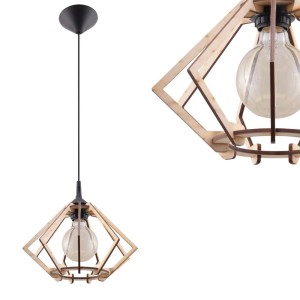 Lampa Wisząca POMPELMO Naturalne Drewno SL.0393 SOLLUX