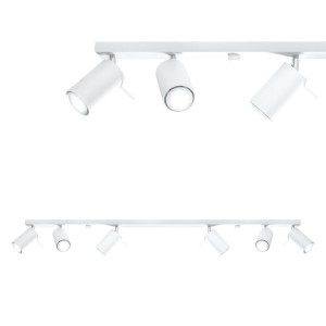 Listwa sufitowa z 6 reflektorkami RING 6L biała SOLLUX