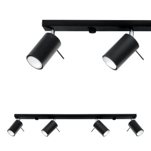 Plafon RING 4L Czarny SL.0332 SOLLUX