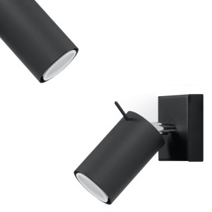 Kinkiet RING Czarny SL.0091 SOLLUX