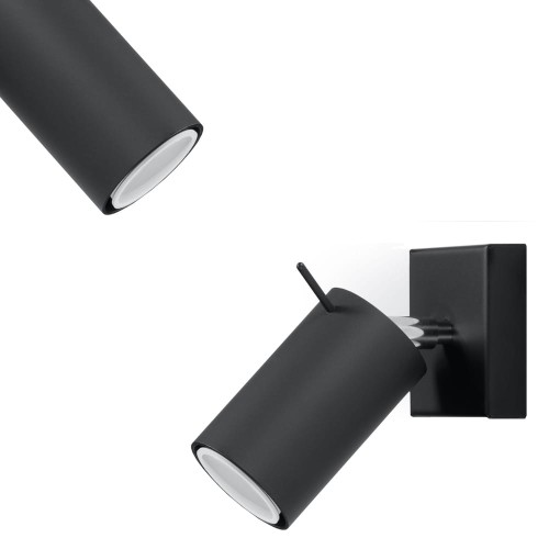 Kinkiet RING Czarny SL.0091 SOLLUX