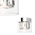 Lampa sufitowa GEM ze srebrną podstawą i transparentnym, szklanym kloszem Zuma Line