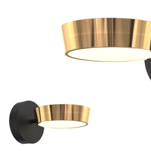 Kinkiet lampa ścienna Lara czarny/francuskie złoto MB7170-1-3BGT Zuma Line