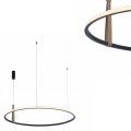 Lampa wisząca Claud czarny/drewno 22808-WOOD Zuma Line