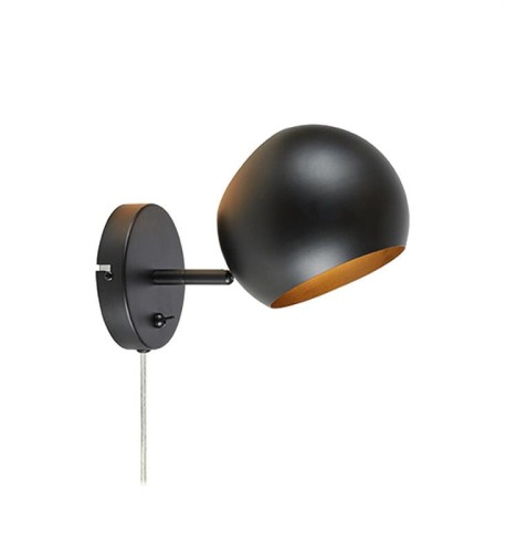 Kinkiet ścienny EDGAR Wall 1L Black 108753 Markslojd