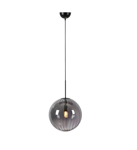 Lampa wisząca FENGARI Pendant 1L Matt Black/Smoke 108762 Markslojd
