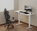 Biurko 140x60cm z regulacją wysokości 72-114 cm białe wytrzymała konstrukcja