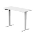 Biurko 140x60cm z regulacją wysokości 72-114 cm białe wytrzymała konstrukcja