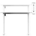 Biurko 140x60cm z regulacją wysokości 72-114 cm białe wytrzymała konstrukcja