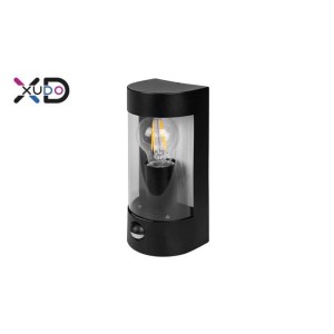 Kinkiet E27 LED IP44 PC czarny PIR XD-QA101B XUDO