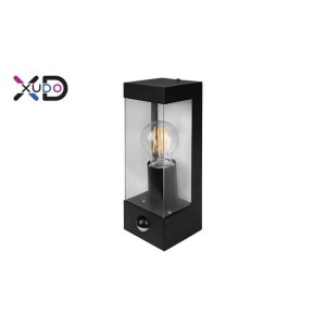 Kinkiet E27 LED IP44 PC PIR czarny XD-QA101S XUDO