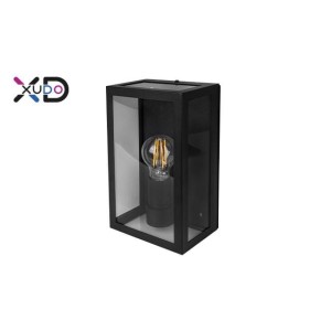Kinkiet E27 LED IP44 Glass czarny XD-QA100B XUDO