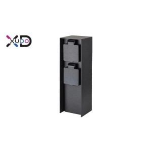 Słupek ogrodowy IP44 2x 230V Czarny  XD-QA110B XUDO