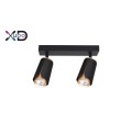 Kinkiet GU10 LED x2 czarny+złoty XD-IK262B XUDO