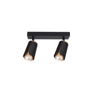 Kinkiet GU10 LED x2 czarny+złoty XD-IK262B XUDO
