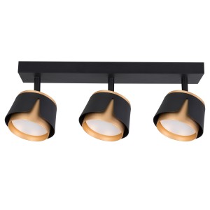 Kinkiet GX53 LED x3 czarny+złoty XD-IK283B XUDO