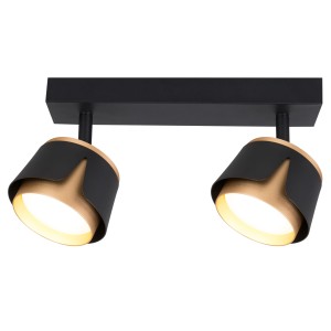 Kinkiet GX53 LED x2 czarny+złoty XD-IK282B XUDO