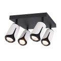 Kinkiet GU10 LED x4 biały+czarny kwadrat XD-IK274W XUDO