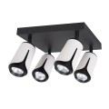 Kinkiet GU10 LED x4 biały+czarny kwadrat XD-IK274W XUDO