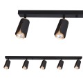 Kinkiet GU10 LED x5 czarny+złoty XD-IK265B XUDO