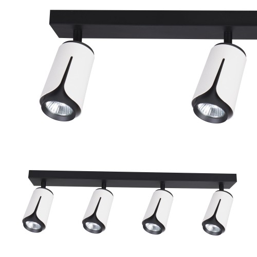 Kinkiet GU10 LED x4 biały+czarny XD-IK264W XUDO