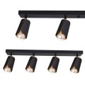 Kinkiet GU10 LED x4 czarny+złoty XD-IK264B XUDO