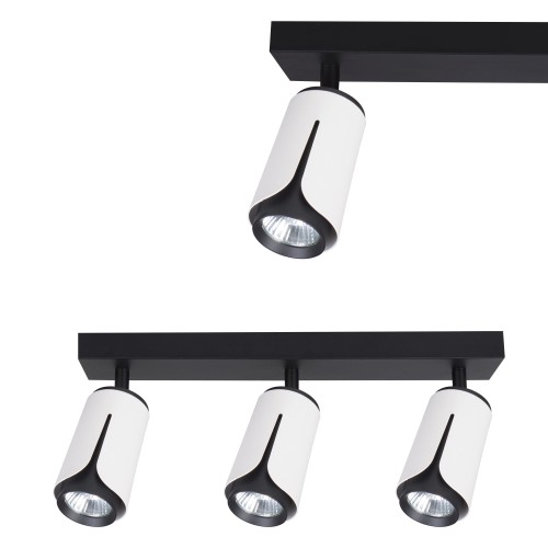 Kinkiet GU10 LED x3 biały+czarny XD-IK263W XUDO