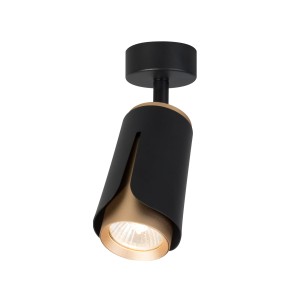 Kinkiet GU10 LED x1 czarny+złoty XD-IK261B XUDO