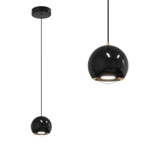 Lampa Wisząca Aurenia 1xLED czarna PL0122-CB Yaskr