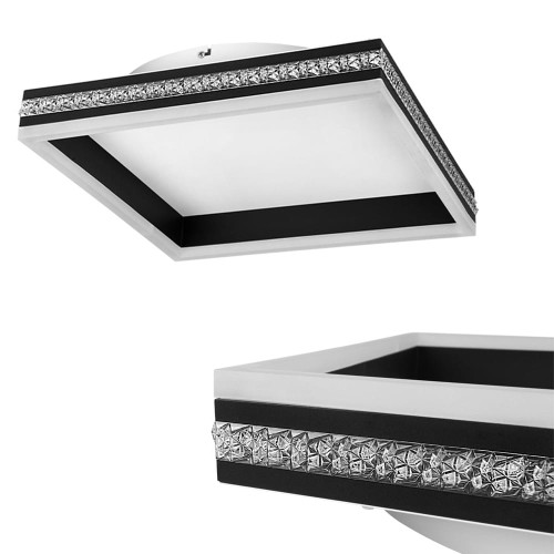 Żyrandol LED 46W 40x40cm 4000K czarny XD-LA121 XUDO