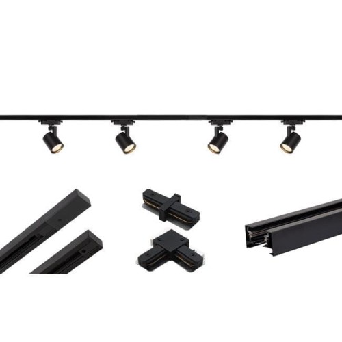 Tracklight 1-faza GU10 czarny x4 1,5m XD-IT201B XUDO