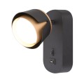 Kinkiet do czytania GX53 czarny+złotyUSB XD-IK271B XUDO