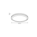 Plafon LED 18W okrągły biały średnica 22cm do łazienki kotłowni IP65 