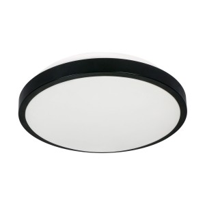 Plafon okrągły czarny z mikrofalowym czujnikiem ruchu 2xE27 IP54 Orno 