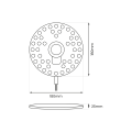 Moduł LED do lamp 24W 3000K średnica 18cm naprawczy magnetyczny