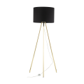 Lampa podłogowa trójnóg UMBERTO E27  Złoty, Czarny - klosz abażur 6635 TK Lighting