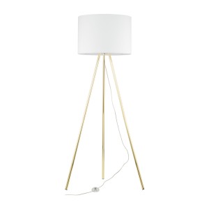 Lampa podłogowa trójnóg UMBERTO E27  Złoty - klosz abażur 6637 TK Lighting