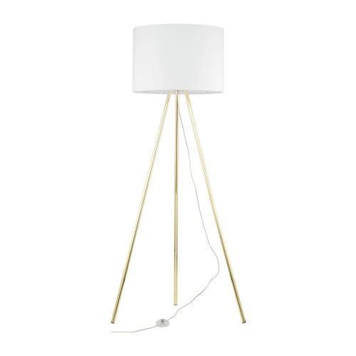 Lampa podłogowa trójnóg UMBERTO E27  Złoty - klosz abażur 6637 TK Lighting