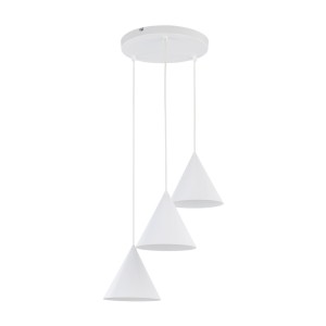 Lampa wisząca w stylu rustykalnym CONO E27  Biały - klosz stal lakierowana 10012 TK Lighting