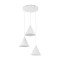 Lampa wisząca w stylu rustykalnym CONO E27  Biały - klosz stal lakierowana 10012 TK Lighting