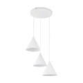 Lampa wisząca w stylu rustykalnym CONO E27  Biały - klosz stal lakierowana 10012 TK Lighting