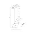 Lampa wisząca w stylu rustykalnym CONO E27  Biały - klosz stal lakierowana 10012 TK Lighting