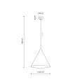 Lampa wisząca w stylu skandynawskim CONO E27  Beżowy - klosz stal lakierowana 10056 TK Lighting