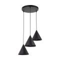 Lampa wisząca potrójna CONO E27  Czarny - klosz stal lakierowana 10067 TK Lighting