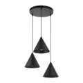 Lampa wisząca potrójna CONO E27  Czarny - klosz stal lakierowana 10067 TK Lighting